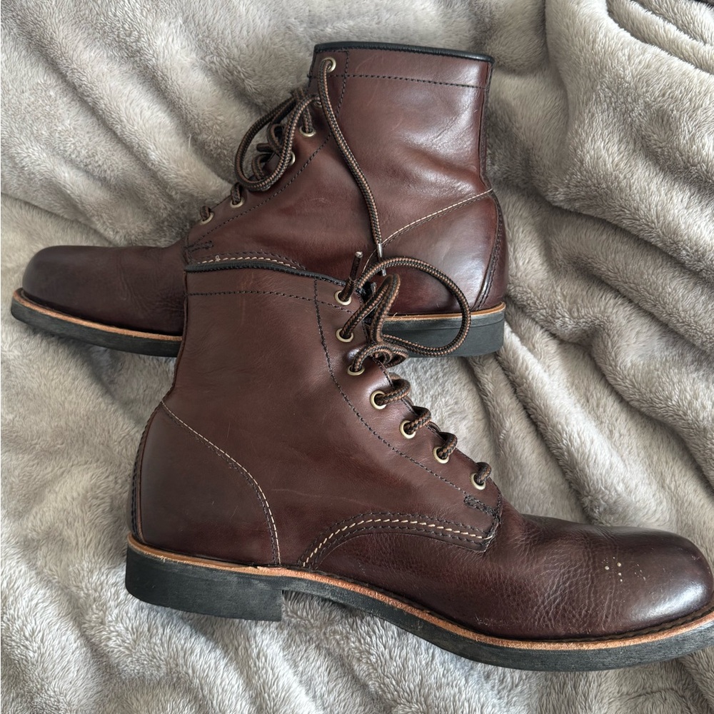 Men’s Frye Arkansas Mid Lace Leather Boots Size 12 - Picture 4 of 8